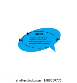 Geometric speech Bubble. Space for quote and text. Vector illustration