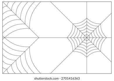 Um design de teia de aranha geométrica com uma estética minimalista perfeita para Halloween ou temas abstratos EPS vetor