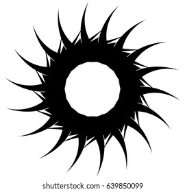 Geometric spiral element series. Abstract swirl, twirl graphics with rotating radial lines