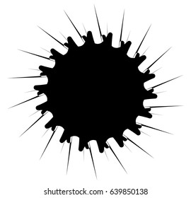 Geometric spiral element series. Abstract swirl, twirl graphics with rotating radial lines