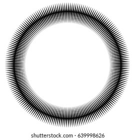 Geometric spiral element series. Abstract swirl, twirl graphics with rotating radial lines
