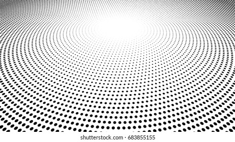 geometric spiral halftone dots background 