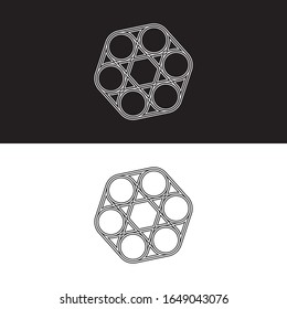 Geometric Spiral Minimal Logo, Icon, Symbol, Sign Modern Abstract Design Graphic Vector EPS10
