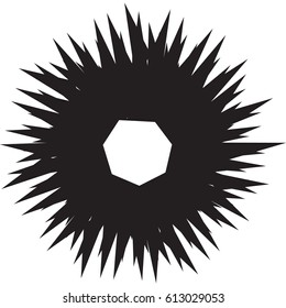 Geometric spiral shape. Motif with circular elements. Abstract geometric illustration.