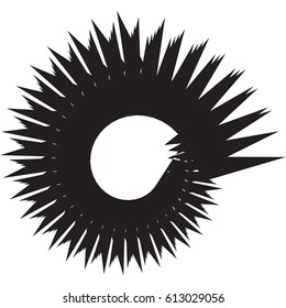 Geometric spiral shape. Motif with circular elements. Abstract geometric illustration.
