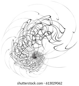 Geometric spiral shape. Motif with circular elements. Abstract geometric illustration.