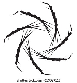 Geometric spiral shape. Motif with circular elements. Abstract geometric illustration.