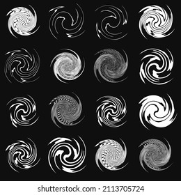 Geometric spiral, swirl, twirl, Abstract cochlear, helix volute element