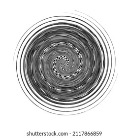 Geometric spiral, swirl, twirl, Abstract cochlear, helix volute element