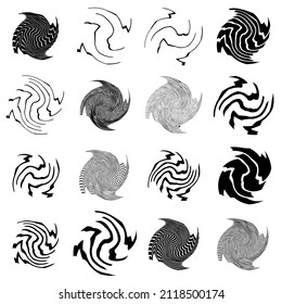 Geometric spiral, swirl, twirl, Abstract cochlear, helix volute element