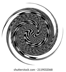 Geometric spiral, swirl, twirl, Abstract cochlear, helix volute element