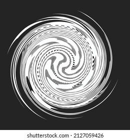 Geometric spiral, swirl, twirl, Abstract cochlear, helix volute element
