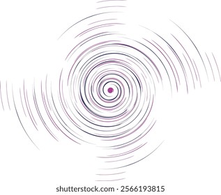 Geometric spiral, swirl, twirl element. Helix, volute and vortex icon