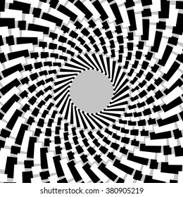 Geometric spiral, vortex on gray