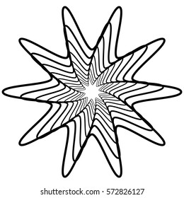 Geometric spirally element - Abstract geometric motif, design element