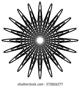 Geometric spirally element - Abstract geometric motif, design element
