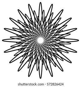 Geometric spirally element - Abstract geometric motif, design element