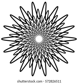 Geometric spirally element - Abstract geometric motif, design element