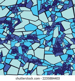 Los mosaicos geométricos divididos camuflan un patrón sin fisuras. Resumen de textura militar interminable moderna para tela y estampado de moda. Fondo vectorial.