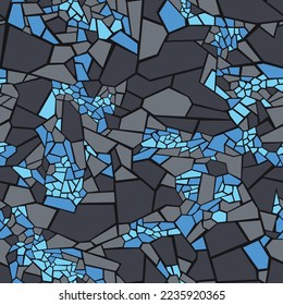 Geometric split tiles camouflage seamless pattern. Abstract modern endless military texture for fabric and fashion print. Vector background.
