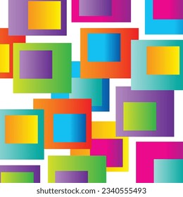 fondo cuadrado geométrico con forma de color degradado