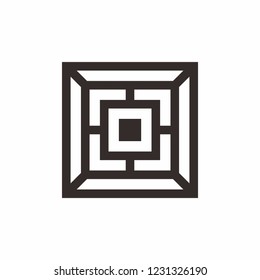 Geometric Square Cross Morocco Pattern Interior Motif Decoration Business Company Stock Vector Logo Design Template