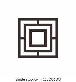 Geometric Square Cross Morocco Pattern Interior Motif Decoration Business Company Stock Vector Logo Design Template