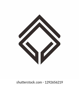 Geometric Square Cube Business Company Stock Vector Logo Design