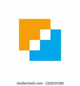 Geometric Square Cube Business Company Stock Vector Logo Design