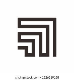 Geometric Square Cube Business Company Stock Vector Logo Design