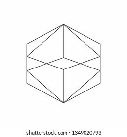 Geometric Square Cube Business Company Vector Logo Design