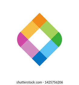 Geometric Square Cube Business Company Stock Vector Logo Design