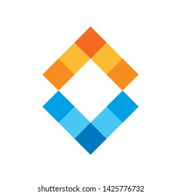 Geometric Square Cube Business Company Stock Vector Logo Design