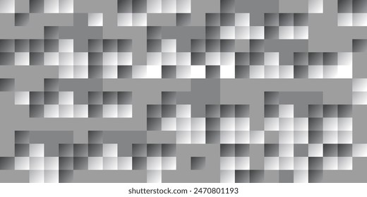 Geometric square grid in black and white gradient.