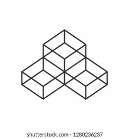 Geometric Square Hexagon Business Company Stock Vector Logo Design