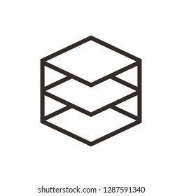 Geometric Square Hexagon Business Company Stock Vector Logo Design