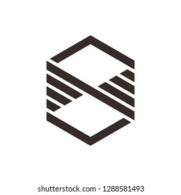 Geometric Square Hexagon Business Company Stock Vector Logo Design