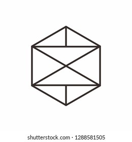 Geometric Square Hexagon Business Company Stock Vector Logo Design
