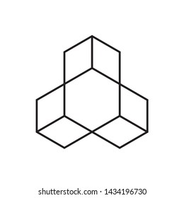Geometric Square Hexagon Business Company Stock Vector Logo Design