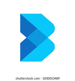 Diseño del logotipo de vectores de la Compañía de negocios de la letra cuadrada geométrica B