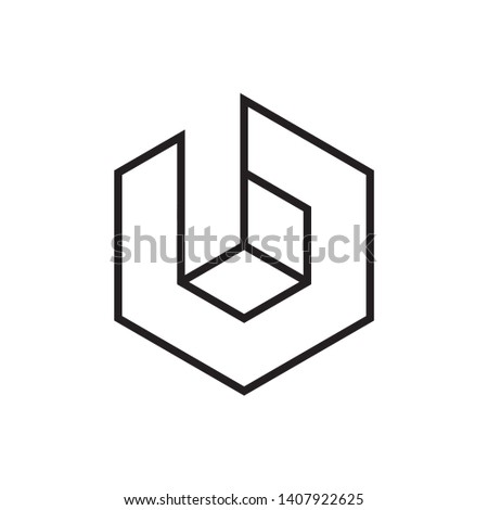 Geometric Square Letter B Business Company Vector Logo Design