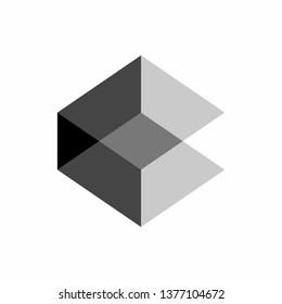 Geometric Square Letter C Business Company Vector Logo Design