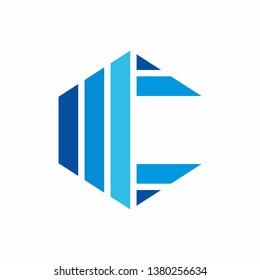 Geometric Square Letter C Business Company Vector Logo Design
