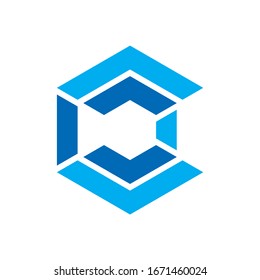 Geometric Square Letter C Business Company Vector Logo Design