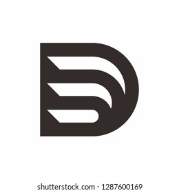 Geometric Square Letter D Business Company Vector Logo Design