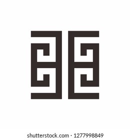 Geometric Square Letter E Business Company Vector Logo Design