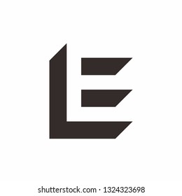 Geometric Square Letter E Business Company Vector Logo Design