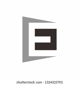 Geometric Square Letter E Business Company Vector Logo Design
