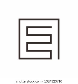 Geometric Square Letter E Business Company Vector Logo Design