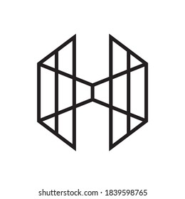 Geometric Square Letter H Business Company Vector Logo Design